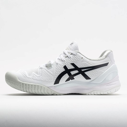 White / Black Orthofeet ASICS GEL-Resolution 8 Women's Tennis Shoes | UZARH1578