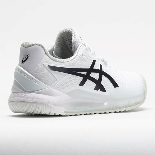 White / Black Orthofeet ASICS GEL-Resolution 8 Women's Tennis Shoes | UZARH1578