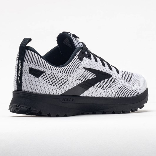 White / Black Orthofeet Brooks Revel 5 Men's Running Shoes | ZKORX7358