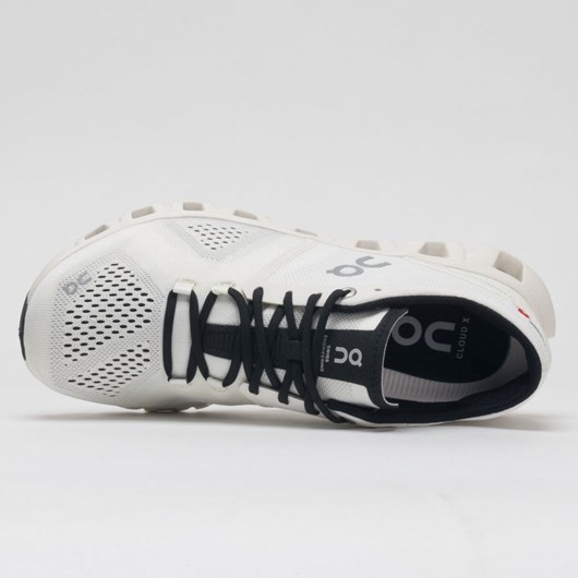 White / Black Orthofeet On Cloud X Men's Running Shoes | MNWPS4827