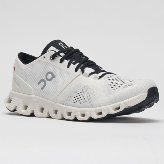 White / Black Orthofeet On Cloud X Men's Running Shoes | MNWPS4827