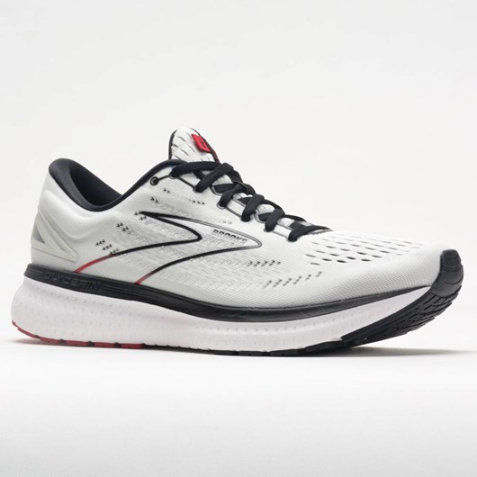 White / Black / Red Orthofeet Brooks Glycerin 19 Men's Running Shoes | IYAUW3804