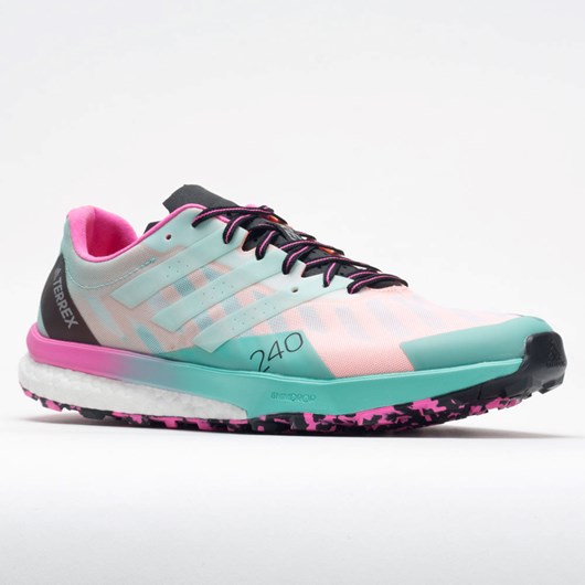 White / Clear Mint / Screaming Pink Orthofeet adidas Terrex Speed Ultra Men's Trail Running Shoes | MCHRN9214