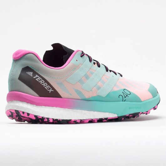 White / Clear Mint / Screaming Pink Orthofeet adidas Terrex Speed Ultra Men's Trail Running Shoes | MCHRN9214