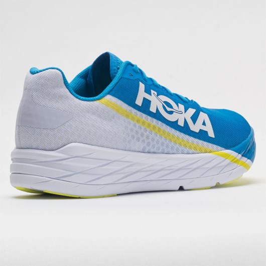 White / Diva Blue Orthofeet Hoka One One Rocket X Men's Running Shoes | YHWCK0597