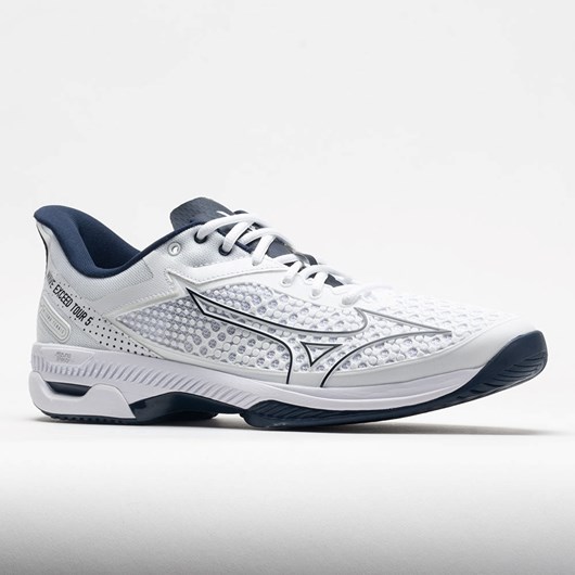 White / Dress Blue Orthofeet Mizuno Wave Exceed Tour 5 AC Men's Tennis Shoes | TMBWH1326