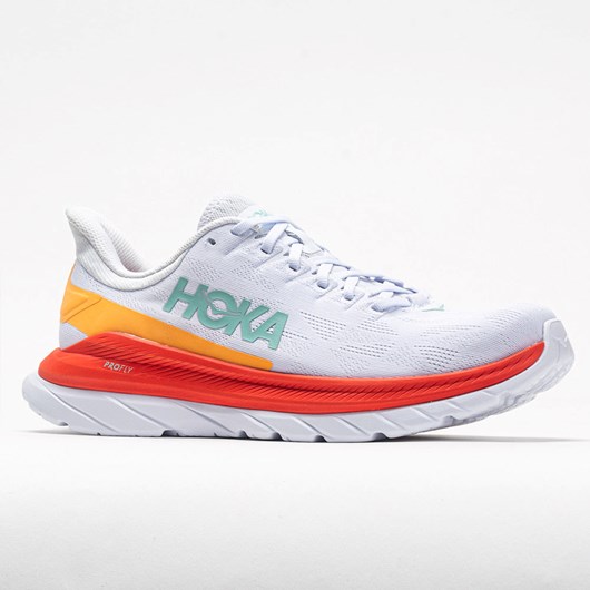 White / Fiesta Orthofeet Hoka One One Mach 4 Men's Running Shoes | TNVUF5102