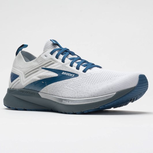 White / Gray / Blue Orthofeet Brooks Ricochet 3 Men's Running Shoes | SOUEK5924