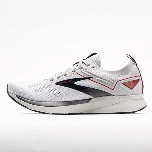 White / Gray / Cinnabar Orthofeet Brooks Ricochet 3 Men's Running Shoes | YMJCZ9623