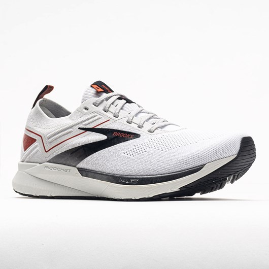 White / Gray / Cinnabar Orthofeet Brooks Ricochet 3 Men's Running Shoes | YMJCZ9623