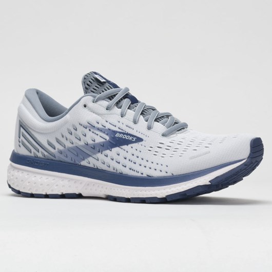 White / Gray / Deep Cobalt Orthofeet Brooks Ghost 13 Men's Running Shoes | XUCSI4578