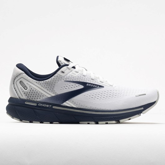 White / Gray / Navy Orthofeet Brooks Ghost 14 Men\'s Running Shoes | FKQRZ1950