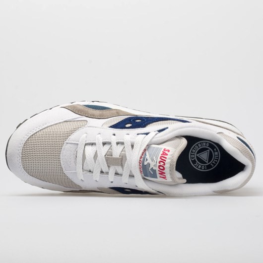 White / Gray / Navy Orthofeet Saucony Shadow 6000 Men's Lifestyle Sneakers | RUOQJ2514