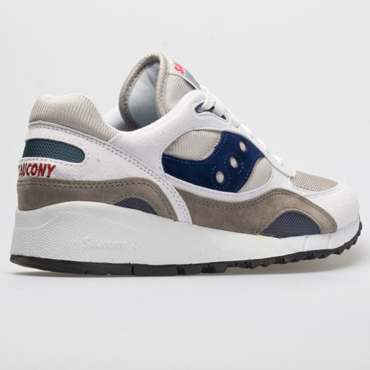 White / Gray / Navy Orthofeet Saucony Shadow 6000 Men's Lifestyle Sneakers | RUOQJ2514