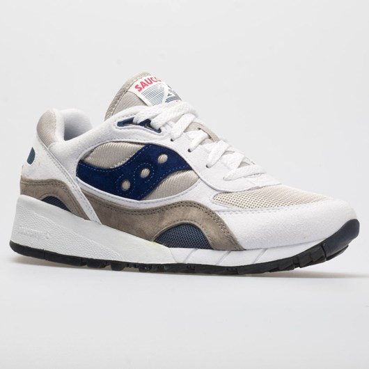 White / Gray / Navy Orthofeet Saucony Shadow 6000 Men's Lifestyle Sneakers | RUOQJ2514