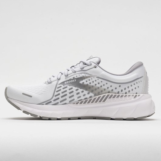 White / Gray / Silver Orthofeet Brooks Adrenaline GTS 21 Women's Running Shoes | UFGQR8240