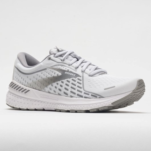 White / Gray / Silver Orthofeet Brooks Adrenaline GTS 21 Women's Running Shoes | UFGQR8240