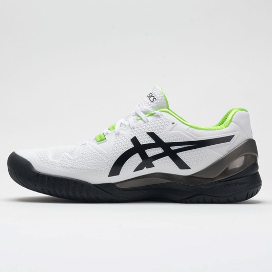 White / Green Gecko Orthofeet ASICS GEL-Resolution 8 Men's Tennis Shoes | HIJLC6739