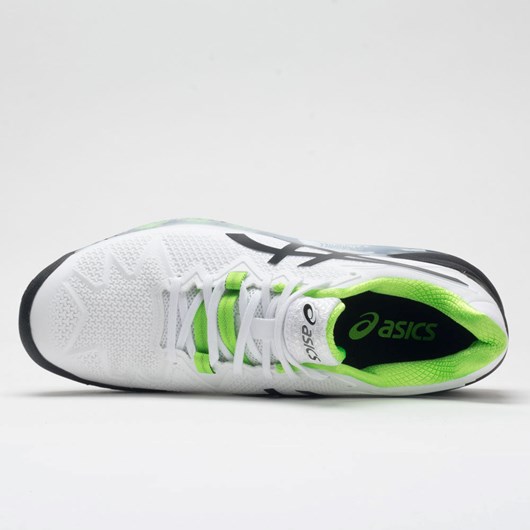 White / Green Gecko Orthofeet ASICS GEL-Resolution 8 Men's Tennis Shoes | HIJLC6739