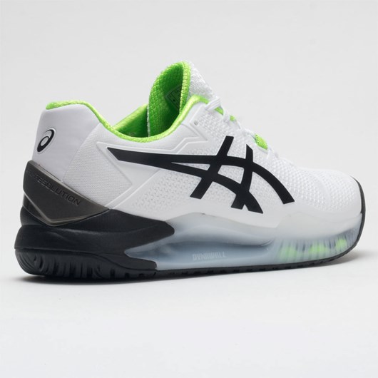 White / Green Gecko Orthofeet ASICS GEL-Resolution 8 Men's Tennis Shoes | HIJLC6739