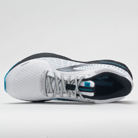 White / Grey / Atomic Blue Orthofeet Brooks Adrenaline GTS 21 Men's Running Shoes | SVAHT9710