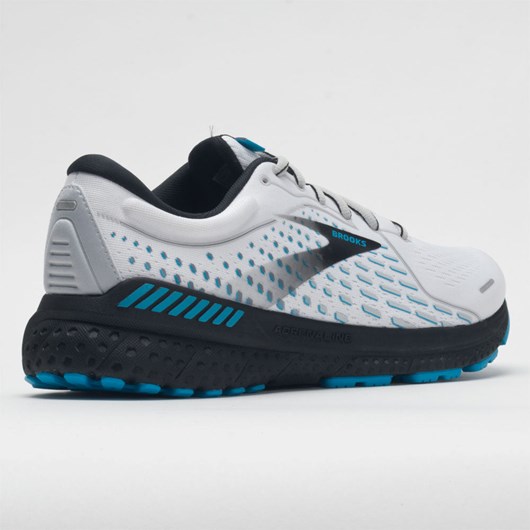 White / Grey / Atomic Blue Orthofeet Brooks Adrenaline GTS 21 Men's Running Shoes | SVAHT9710