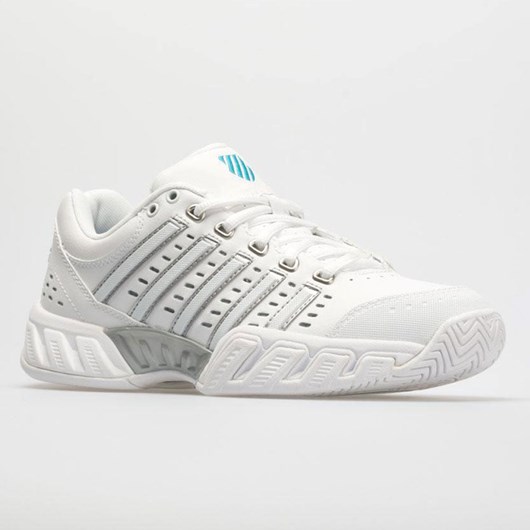 White / Hawaiian Ocean Orthofeet K-Swiss Bigshot Light LTR Women's Tennis Shoes | QNBIC5084