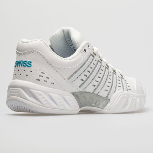 White / Hawaiian Ocean Orthofeet K-Swiss Bigshot Light LTR Women's Tennis Shoes | QNBIC5084