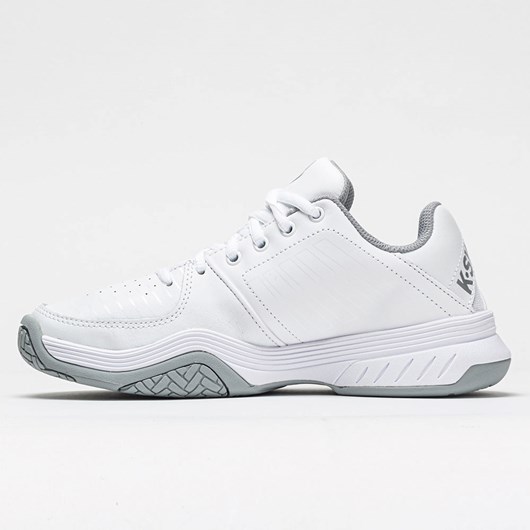 White / Highrise / Silver Orthofeet K-Swiss Court Express Women's Tennis Shoes | BKSOT5407