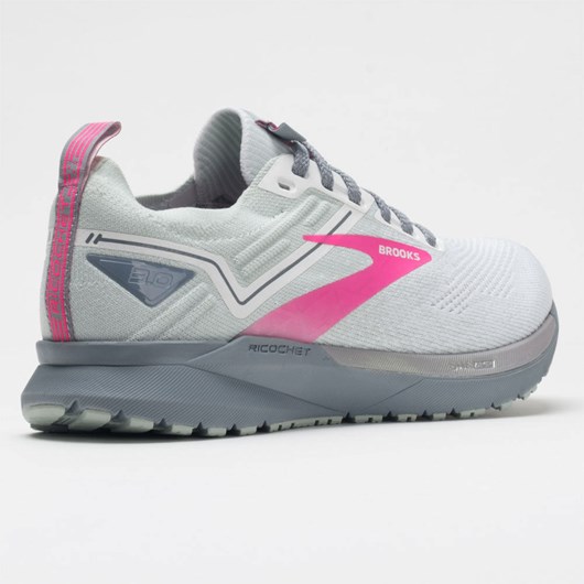 White / Ice Flow / Pink Orthofeet Brooks Ricochet 3 Women's Running Shoes | GAOJL2417