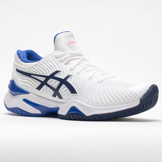 White / Lapis Lazuli Blue Orthofeet ASICS Court FF 2 Women's Tennis Shoes | YGCVH8043