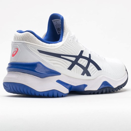 White / Lapis Lazuli Blue Orthofeet ASICS Court FF 2 Women's Tennis Shoes | YGCVH8043