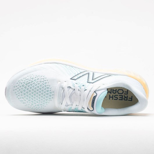 White / Light Mango Orthofeet New Balance Fresh Foam Vongo v5 Women's Running Shoes | ADQRT0876