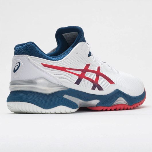 White / Mako Blue Orthofeet ASICS Court FF 2 Men's Tennis Shoes | JUOMB4857