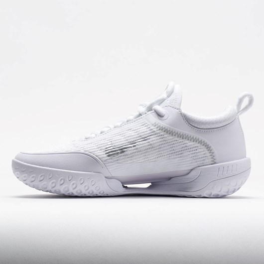 White / Metallic Silver / Grey Fog Orthofeet Nike Zoom NXT Women's Tennis Shoes | QEYUP8906