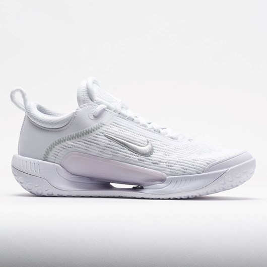 White / Metallic Silver / Grey Fog Orthofeet Nike Zoom NXT Women's Tennis Shoes | QEYUP8906