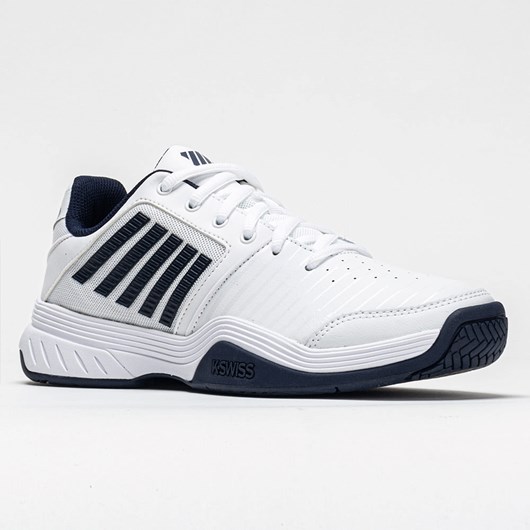 White / Navy Orthofeet K-Swiss Court Express Men's Tennis Shoes | FBAKP1839