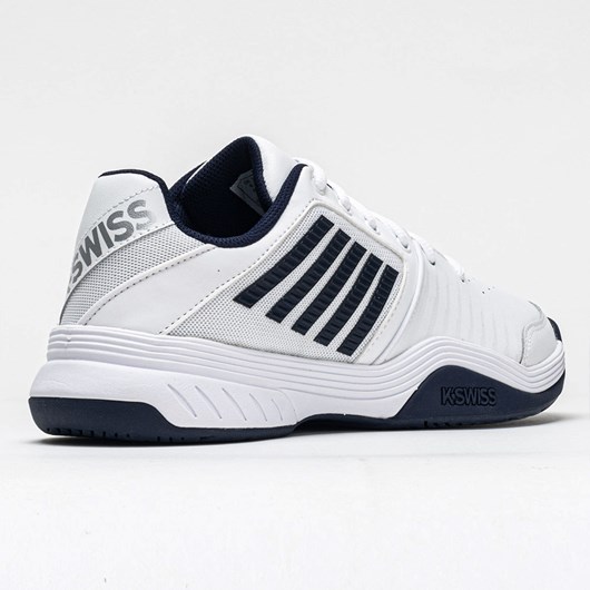 White / Navy Orthofeet K-Swiss Court Express Men's Tennis Shoes | FBAKP1839