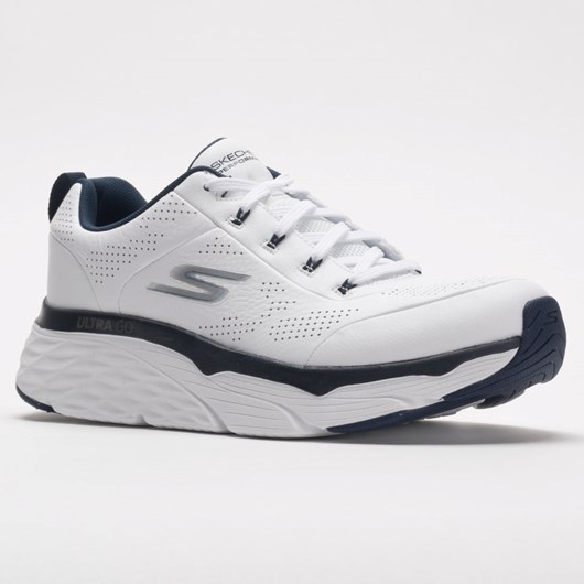 White / Navy Orthofeet Skechers Max Cushioning Elite Men's Walking Shoes | CBYDS9784