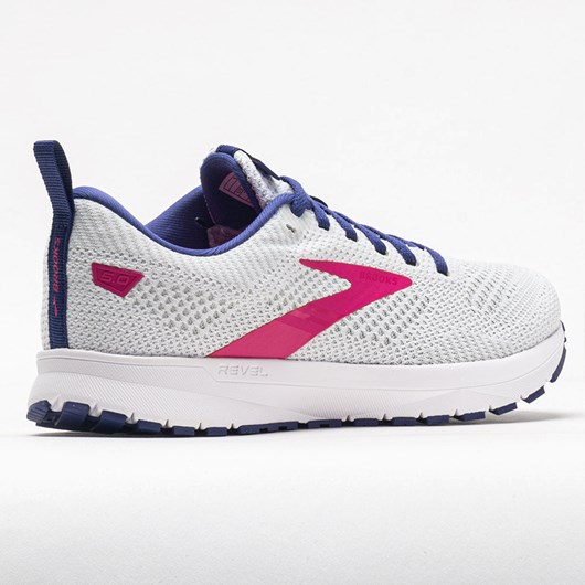 White / Navy / Pink Orthofeet Brooks Revel 5 Women's Running Shoes | YNCOK1587