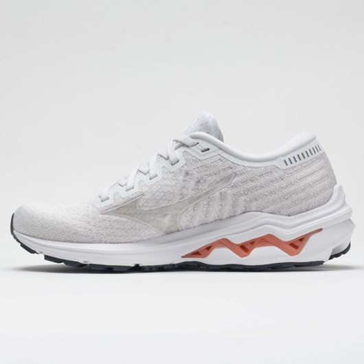 White / Nimbus Cloud Orthofeet Mizuno Wave Inspire 17 Waveknit Women's Running Shoes | LEGSA2594