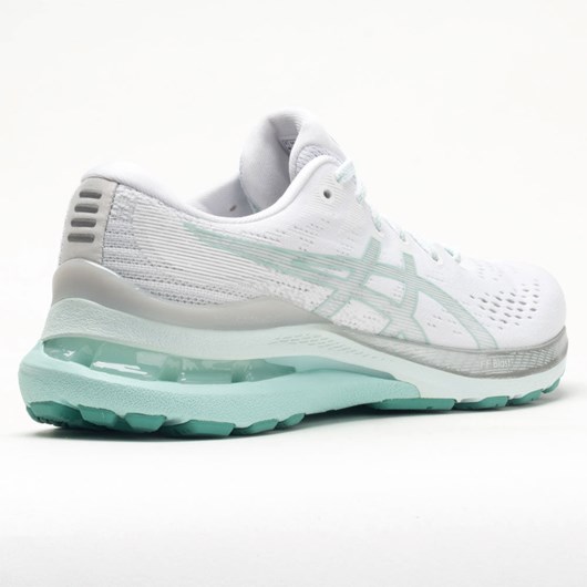 White / Oasis Green Orthofeet ASICS GEL-Kayano 28 Women's Running Shoes | EMUSG4970