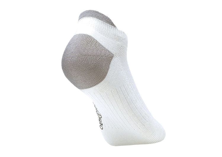 White Orthofeet Low Cut Bamboo Diabetic  Unisex Socks | JHKNT2451