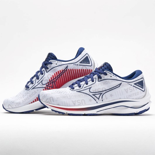 White Orthofeet Mizuno Wave Rider 25 1776 Women's Running Shoes | QNSTW2148