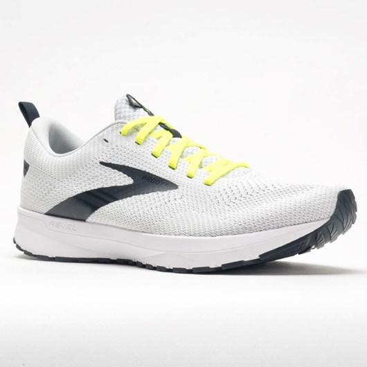 White / Oyster / india Ink Orthofeet Brooks Revel 5 Men's Running Shoes | NEDUA1543