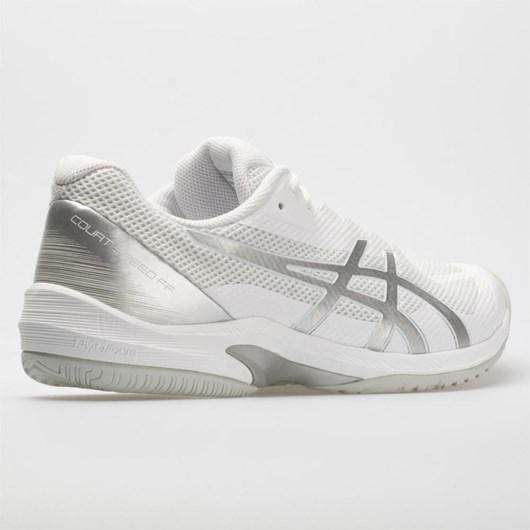 White / Pure Silver Orthofeet ASICS Court Speed FF Men's Tennis Shoes | KJEPW8651