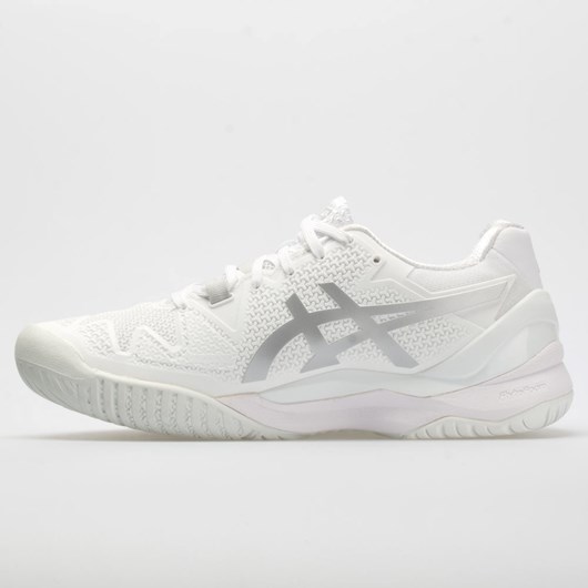 White / Pure Silver Orthofeet ASICS GEL-Resolution 8 Women's Tennis Shoes | PFJUC1523