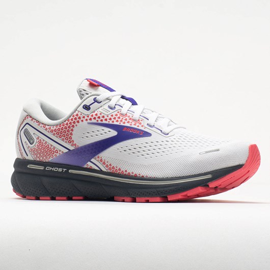 White / Purple / Coral Orthofeet Brooks Ghost 14 Women's Running Shoes | IDGEX8573