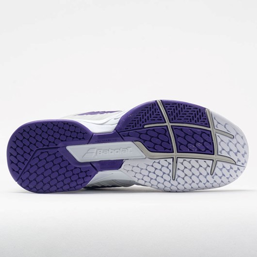 White / Purple Orthofeet Babolat Propulse Fury Women's Tennis Shoes | NOVLJ7502