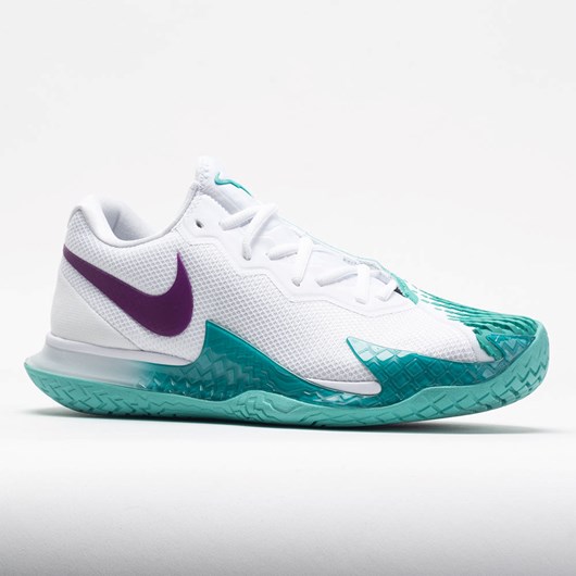 White / Red Plum / Washed Teal Orthofeet Nike Zoom Vapor Cage 4 Rafa Men's Tennis Shoes | BLETN7681